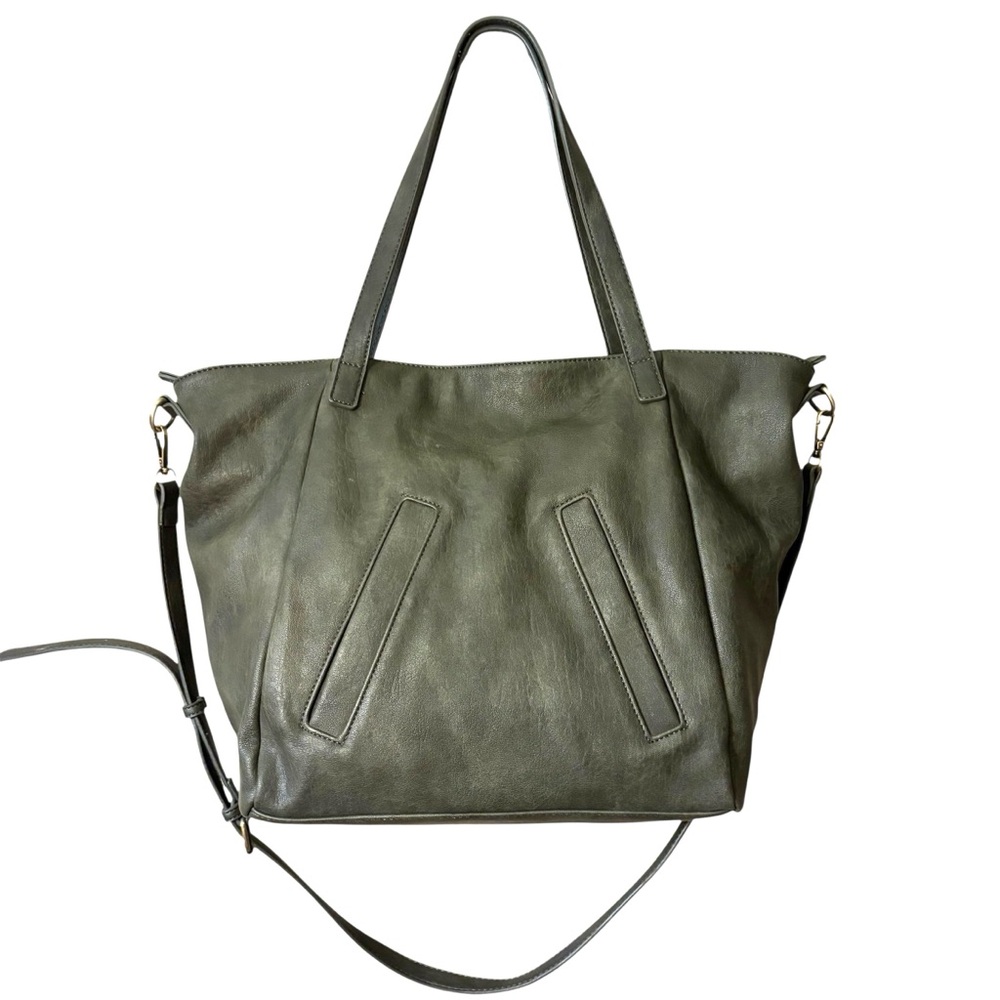 Antik Kraft Tote Bag Calliope Muted Olive Vegan Leather SOLD OUT ONLINE - Picture 2 of 16